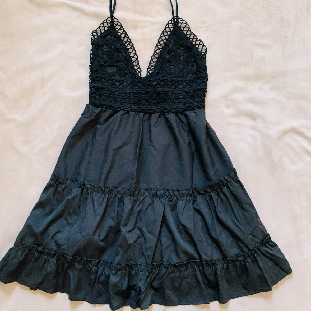 Lace Black Formal Dress